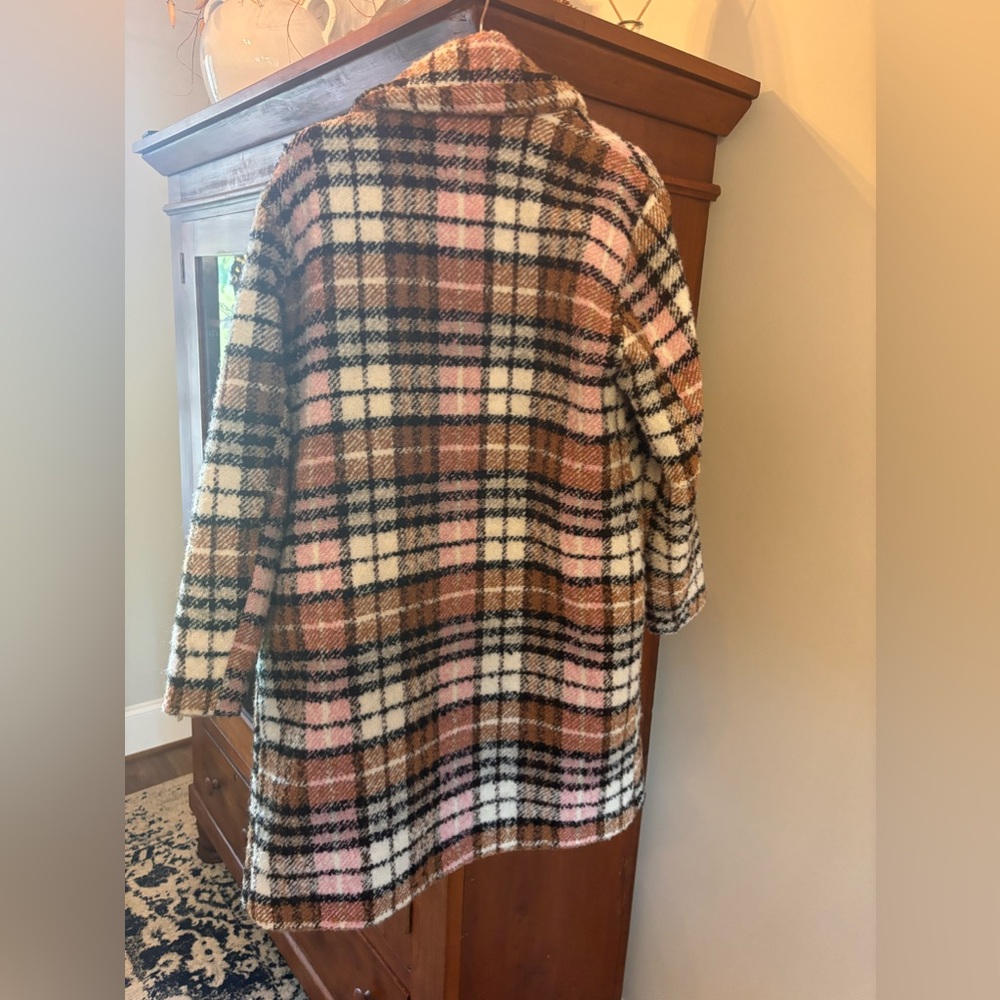 Anthropologie Bernardo Plaid Double Breasted Coat - Picture 5 of 12